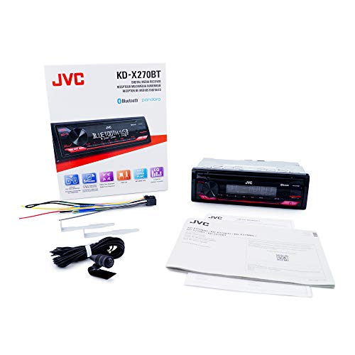 JVC KD-X270BT Bluetooth Car Stereo w/USB Port – AM/FM Radio, MP3 Player, High Contrast LCD, 50 Watts, Detachable Face Plate – Single DIN – 13-Band EQ JVC KD-X270BT Bluetooth Car Stereo w/USB Port – AM/FM Radio, MP3 Player, High Contrast LCD, 50 Watts, Detachable Face Plate – Single DIN – 13-Band EQ